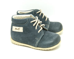Emel Navy Leather Lace Up Casual Shoes (e2343-1)