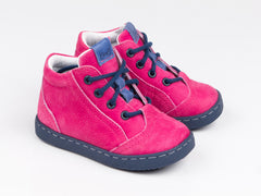 Emel Fuchsia Leather Lace Up Sneakers (e2147-11)