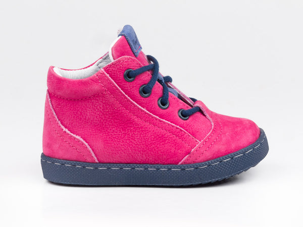 Emel Fuchsia Leather Lace Up Sneakers (e2147-11)