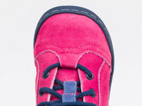 Emel Fuchsia Leather Lace Up Sneakers (e2147-11)