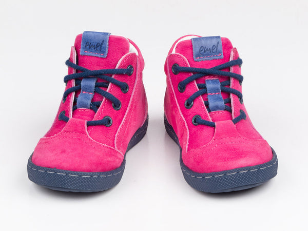 Emel Fuchsia Leather Lace Up Sneakers (e2147-11)