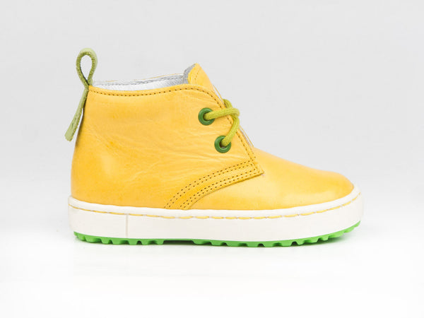 Emel Yellow Leather Lace Up Casual Shoes (e2150-2)