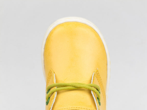 Emel Yellow Leather Lace Up Casual Shoes (e2150-2)