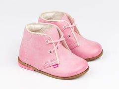 Emel Pink Leather Lace Up Shoes (e2195-14)