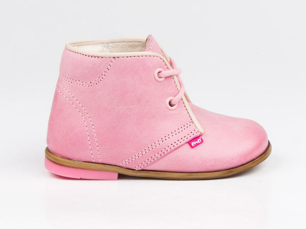 Emel Pink Leather Lace Up Shoes (e2195-14)