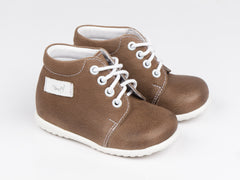 Emel Brown Leather Lace Up Casual Shoes (e2343-4)