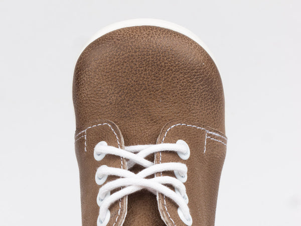 Emel Brown Leather Lace Up Casual Shoes (e2343-4)