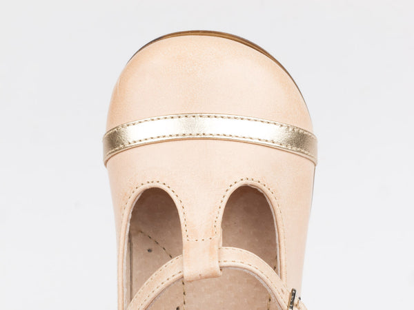 Emel Nude Leather Clasp Pumps (e2391-3)