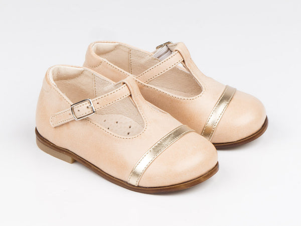 Emel Nude Leather Clasp Pumps (e2391-3)