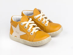 Emel Yellow Leather Lace Up Sneakers (e2498-2)