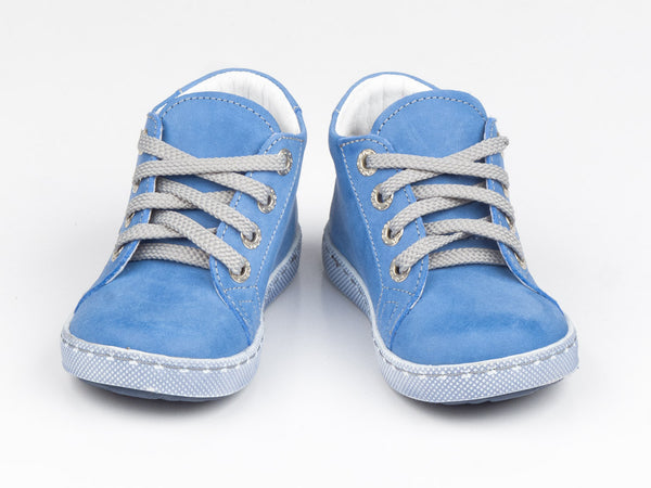 Emel Blue Leather Lace Up Sneakers (e2498)