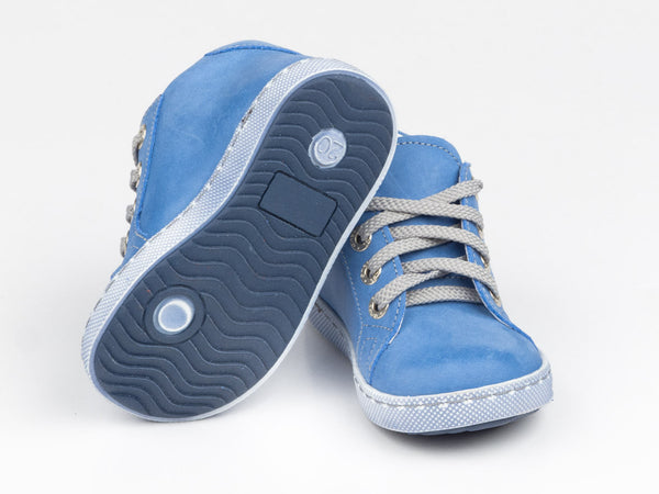 Emel Blue Leather Lace Up Sneakers (e2498)