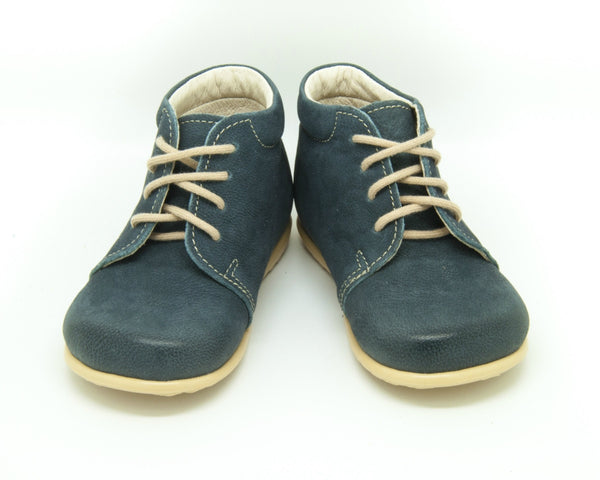 Emel Navy Leather Lace Up Casual Shoes (e2343-1)