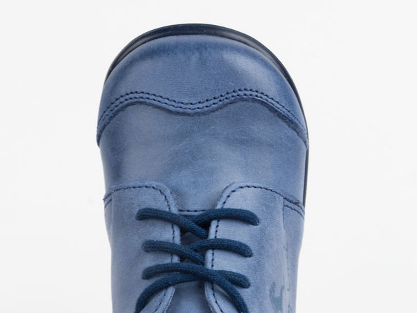 Emel Blue Leather Lace Up Casual Shoes (e1385-7)