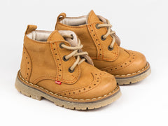 Emel Camel Leather Lace Up Ankle Boots (e1828-3)