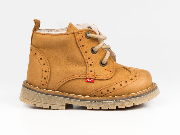 Emel Camel Leather Lace Up Ankle Boots (e1828-3)