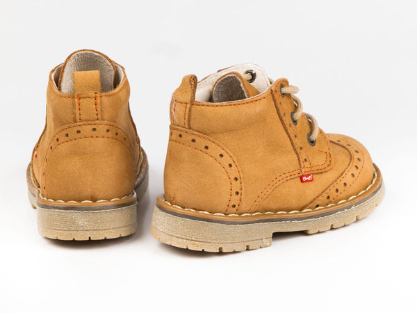 Emel Camel Leather Lace Up Ankle Boots (e1828-3)