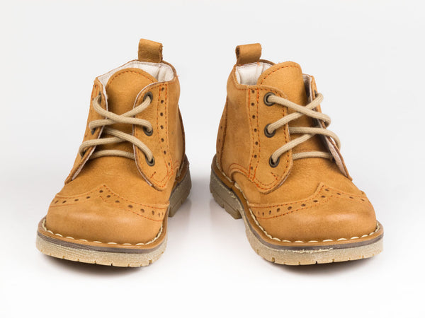 Emel Camel Leather Lace Up Ankle Boots (e1828-3)