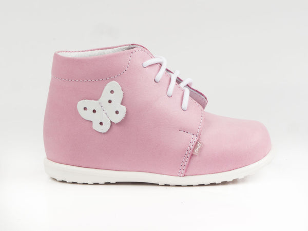 Emel Soft Pink Leather Lace Up Casual Shoes (e2115-3)