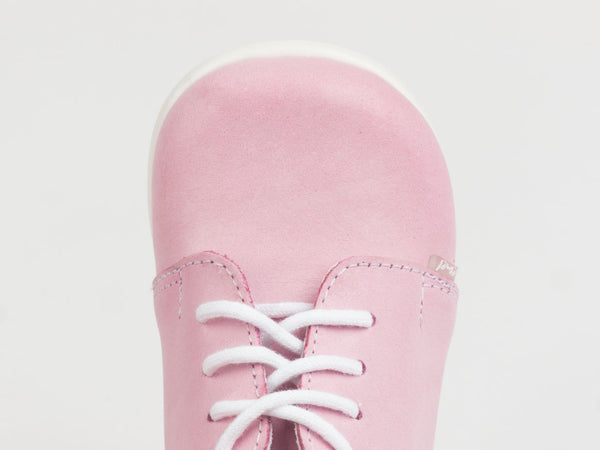 Emel Soft Pink Leather Lace Up Casual Shoes (e2115-3)