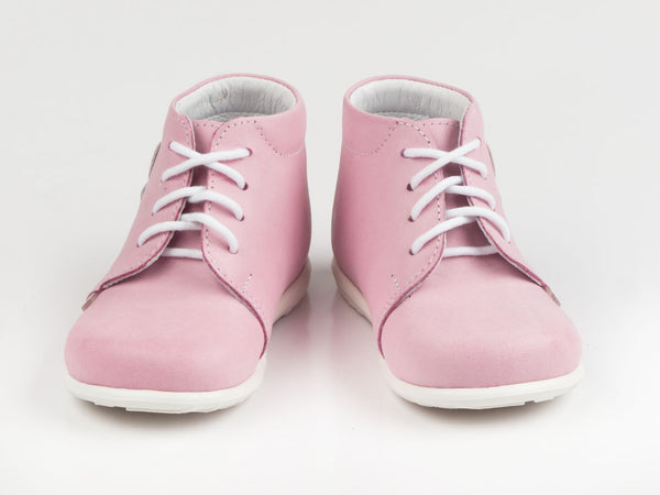 Emel Soft Pink Leather Lace Up Casual Shoes (e2115-3)