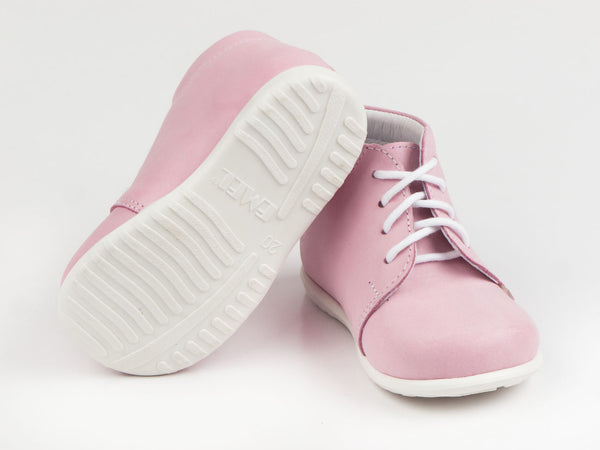 Emel Soft Pink Leather Lace Up Casual Shoes (e2115-3)