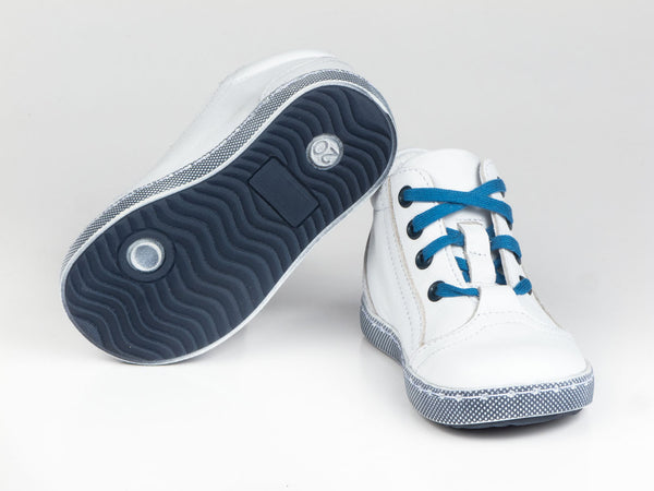 Emel White Leather Lace Up Sneakers (e2147-4)