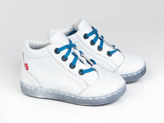 Emel White Leather Lace Up Sneakers (e2147-4)