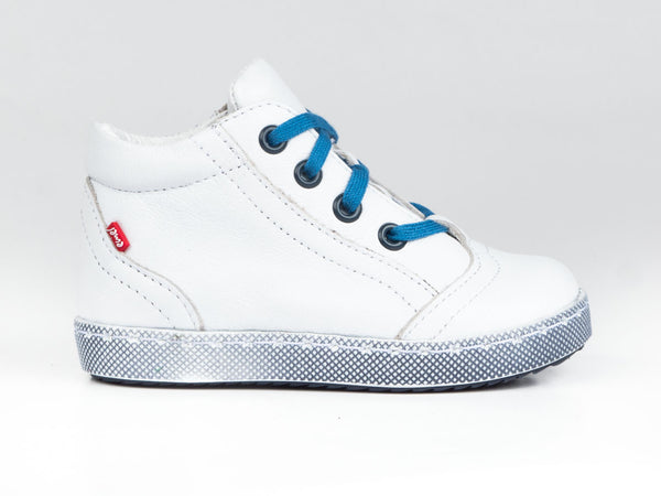 Emel White Leather Lace Up Sneakers (e2147-4)