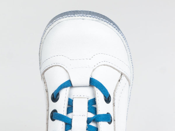 Emel White Leather Lace Up Sneakers (e2147-4)