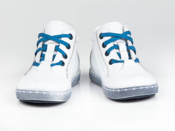 Emel White Leather Lace Up Sneakers (e2147-4)