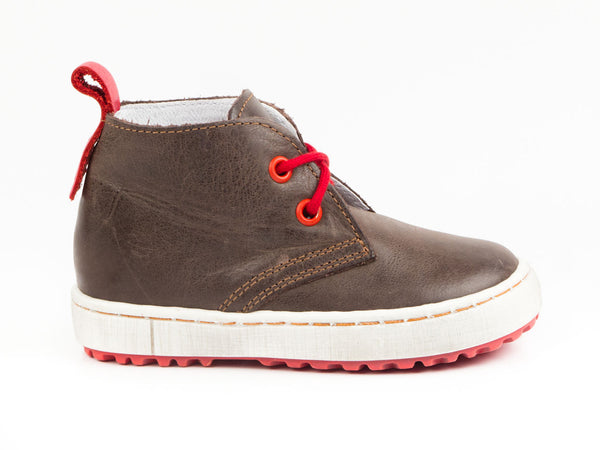 Emel Brown Leather Lace Up Casual Shoes (e2150-6)