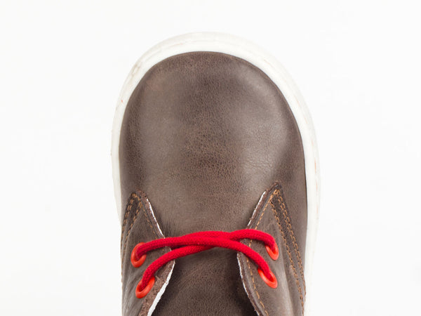 Emel Brown Leather Lace Up Casual Shoes (e2150-6)