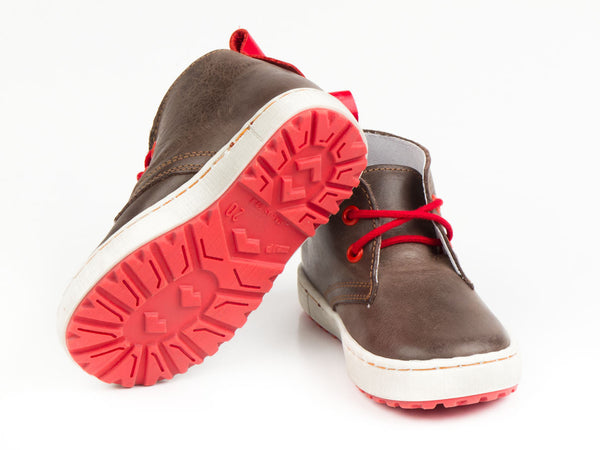Emel Brown Leather Lace Up Casual Shoes (e2150-6)