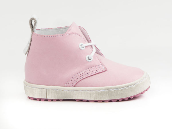 Emel Soft Pink Leather Lace Up Casual Shoes (e2150)
