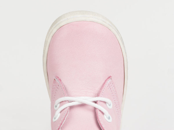 Emel Soft Pink Leather Lace Up Casual Shoes (e2150)
