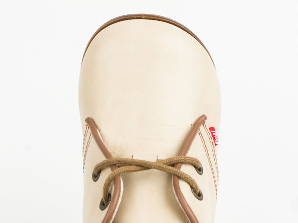 Emel Nude Leather Lace Up Casual Shoes (e2195-7)