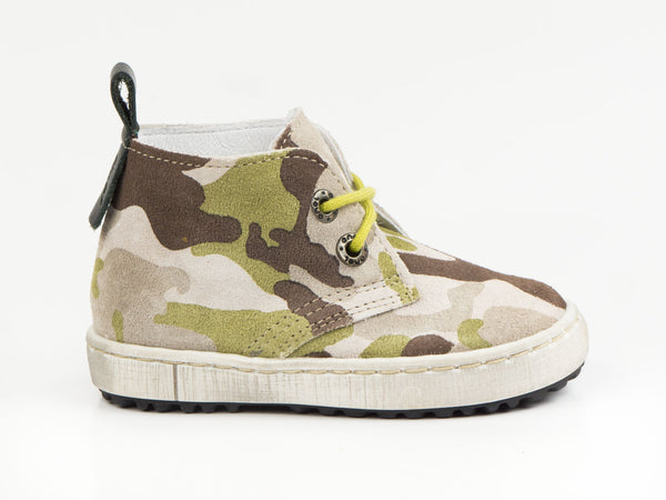 Emel Camouflage Pattern Suede Lace Up Casual Shoes (e2284-2)