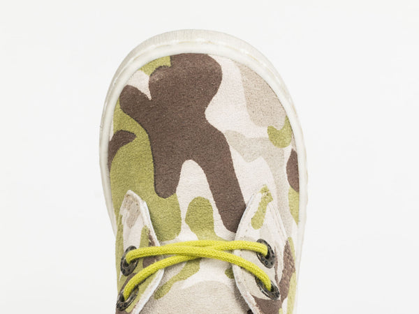 Emel Camouflage Pattern Suede Lace Up Casual Shoes (e2284-2)