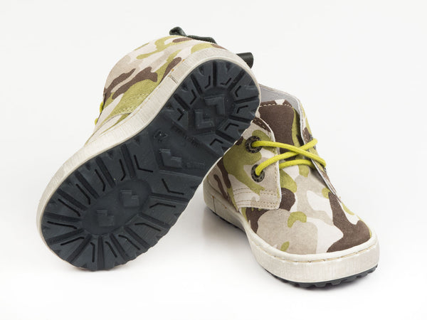 Emel Camouflage Pattern Suede Lace Up Casual Shoes (e2284-2)