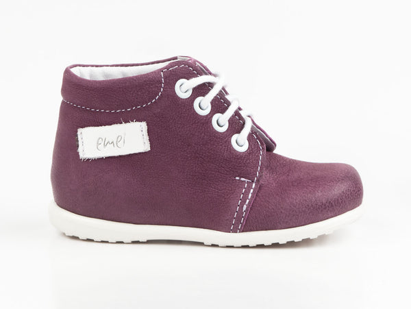 Emel Purple Leather Lace Up Casual Shoes (e2343-3)
