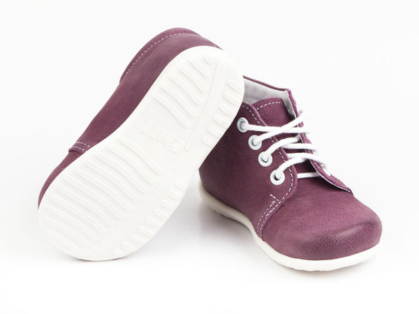 Emel Purple Leather Lace Up Casual Shoes (e2343-3)