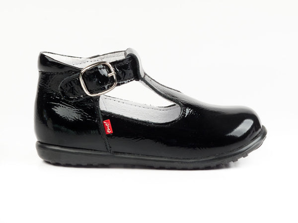 Emel Black Patent Leather Clasp Pumps (e2346)