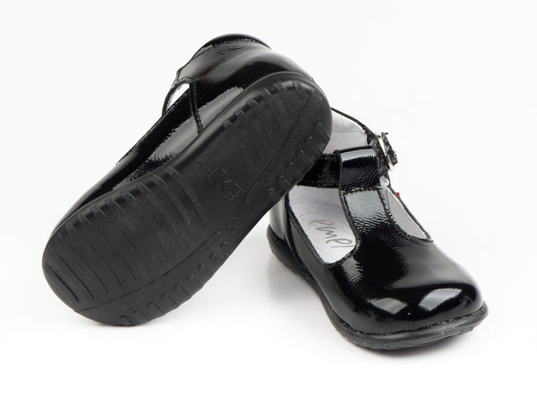Emel Black Patent Leather Clasp Pumps (e2346)