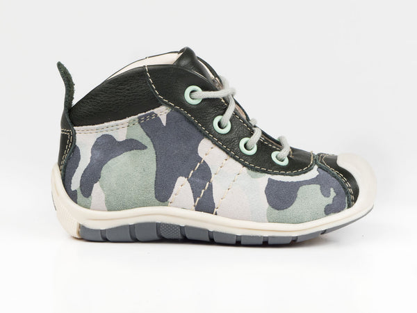 Emel Camouflage Pattern Suede Lace Up Sneakers (e2367-1)