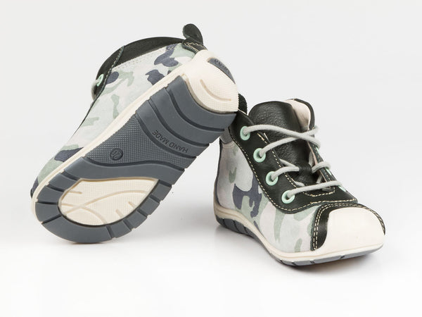 Emel Camouflage Pattern Suede Lace Up Sneakers (e2367-1)