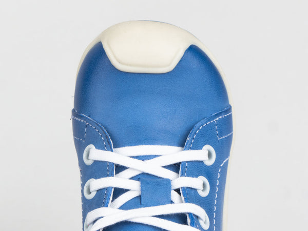 Emel Blue Leather Lace Up Sneakers (e2388)