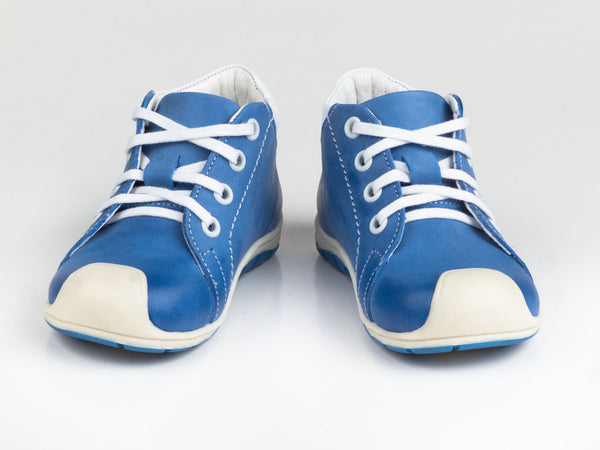 Emel Blue Leather Lace Up Sneakers (e2388)