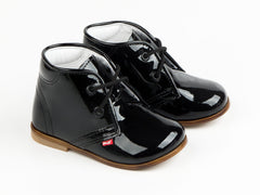 Emel Black Patent Leather Lace Up Shoes (e2393)