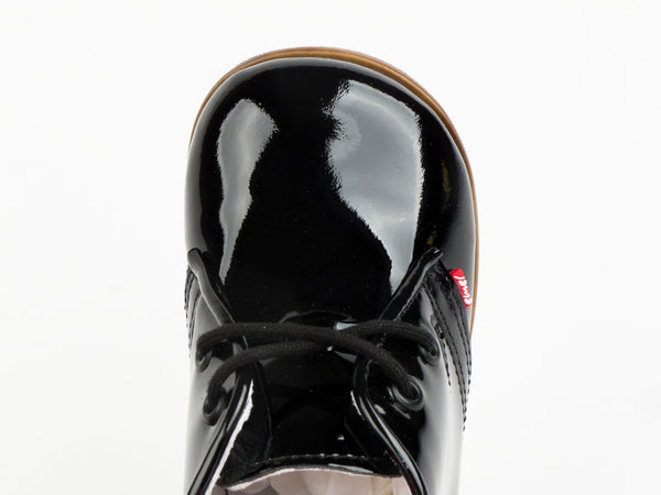 Emel Black Patent Leather Lace Up Shoes (e2393)